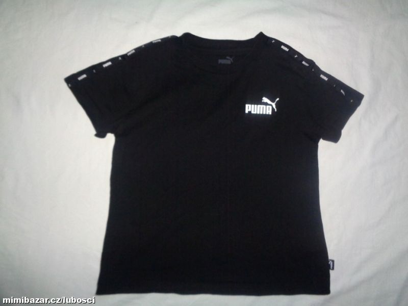 Černé bavlněné tričko Puma