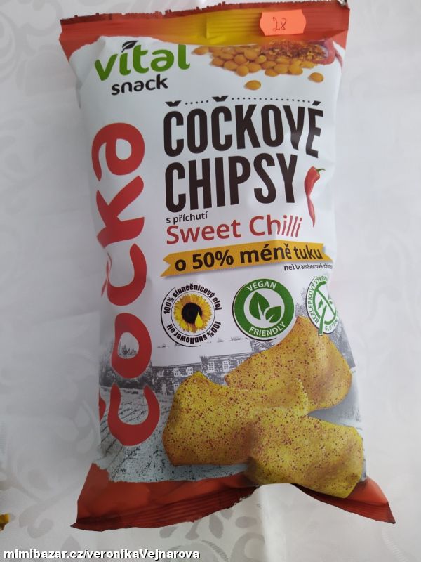 Čočkové chipsy s Sweet chilli