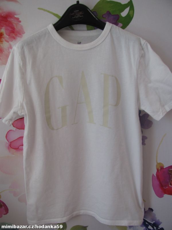 Dětské bílé bavlněné tričko GAP / unisex