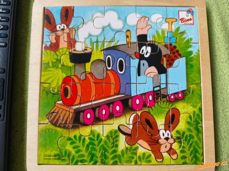 Dřevěné puzzle Krteček