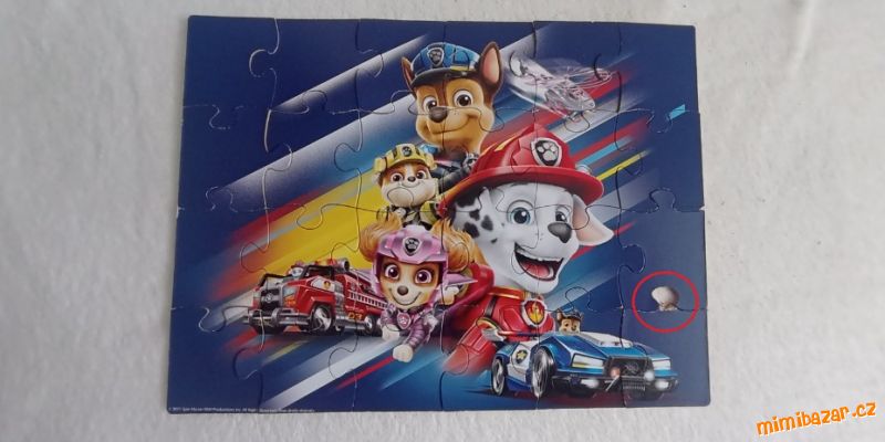 Dřevěné puzzle Tlapková patrola 3x24 dílků v krabi