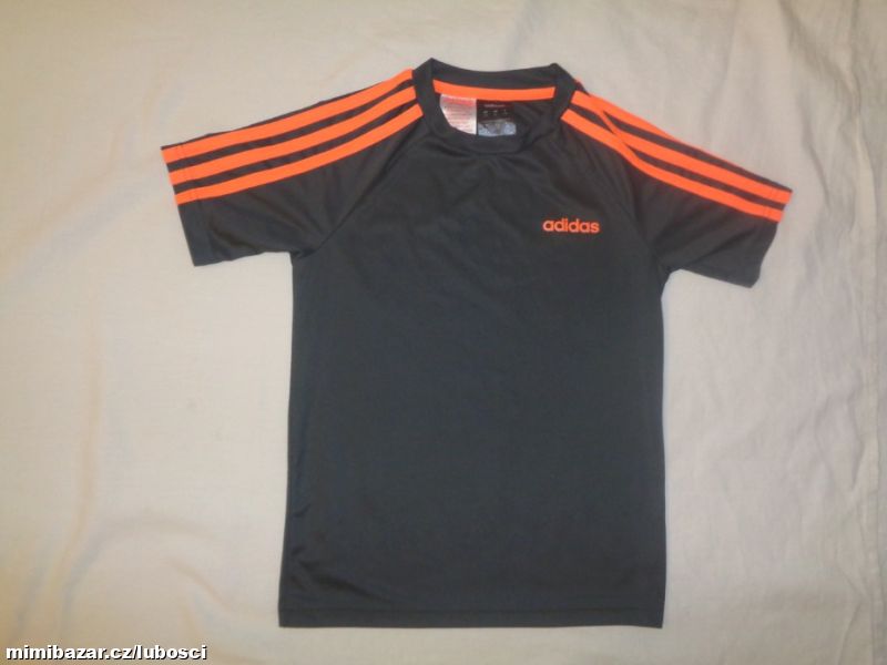 Šedooranžové funkční tričko Adidas 7/8 let