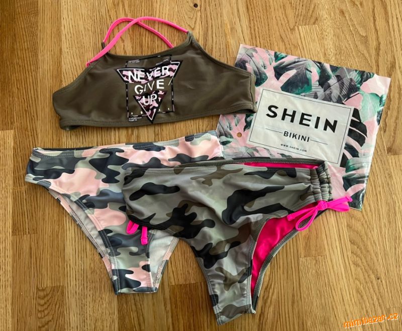 Plavky & plavečky dvoudílné Army Shein vel.140/146