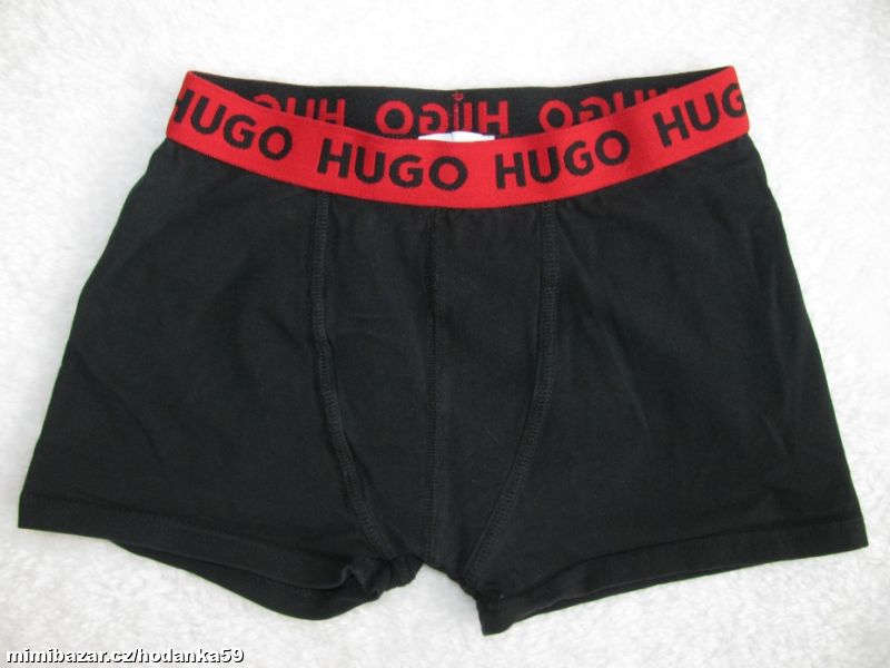 Chlapecké černé, bavlněné boxerky HUGO