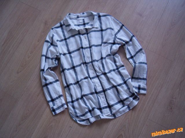 Smetanová bavlněná košile H&M vel. XL/42