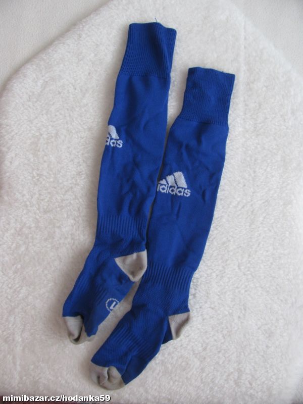Dětské modré fotbalové štulpny ADIDAS