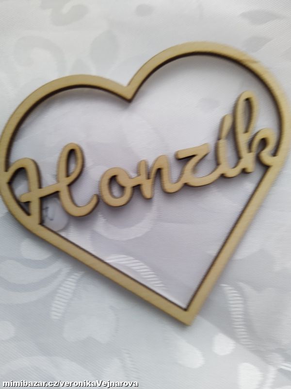 Dřevěné srdíčko Honzík