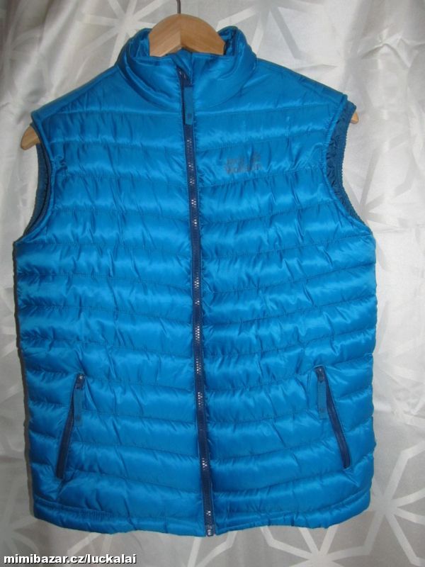 Vestička, tyrkysová vesta Jack Wolfskin, 164