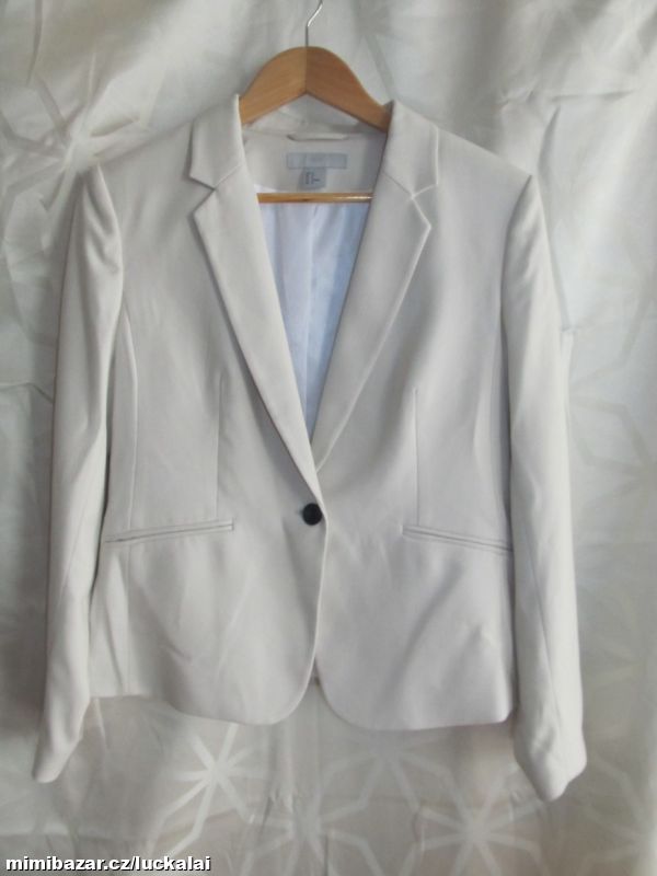 Jemně krémové sako, blejzr H&M 42, nové