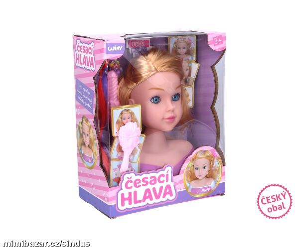 Česací hlava s příslušenstvím 22 cm