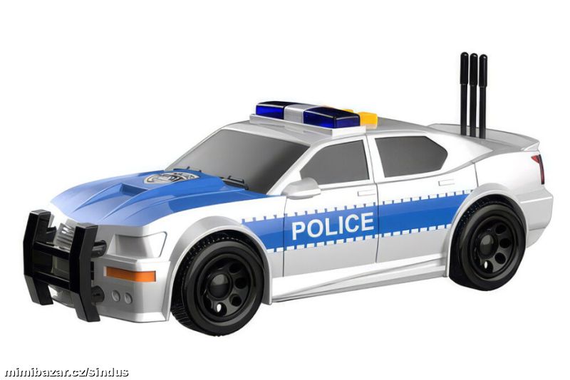 Auto policejní s efekty 15, 5 cm