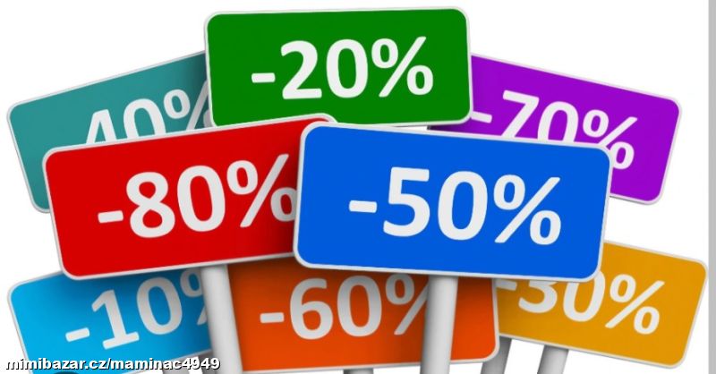 U nás v bazárku velký výprodej až 80%
