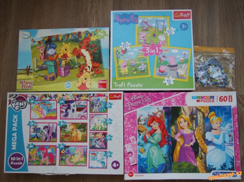 puzzle Medvídek Pů, My Little Pony, Peppa Pig