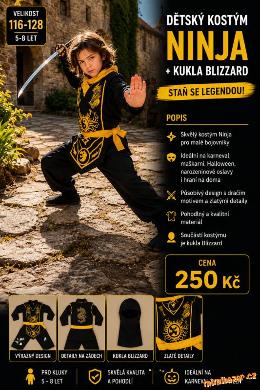 Detsky kostým ninja