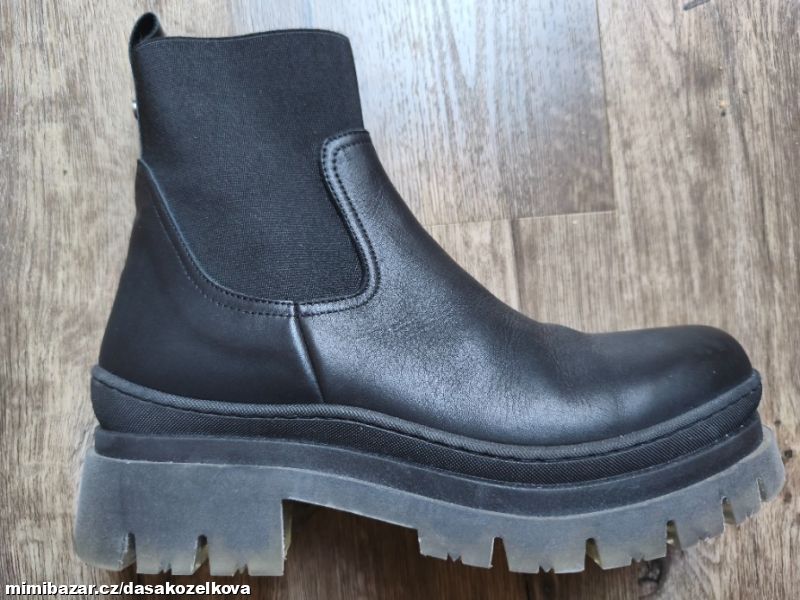 Kožené chelsea boty MJ v.40 - 1x obuté