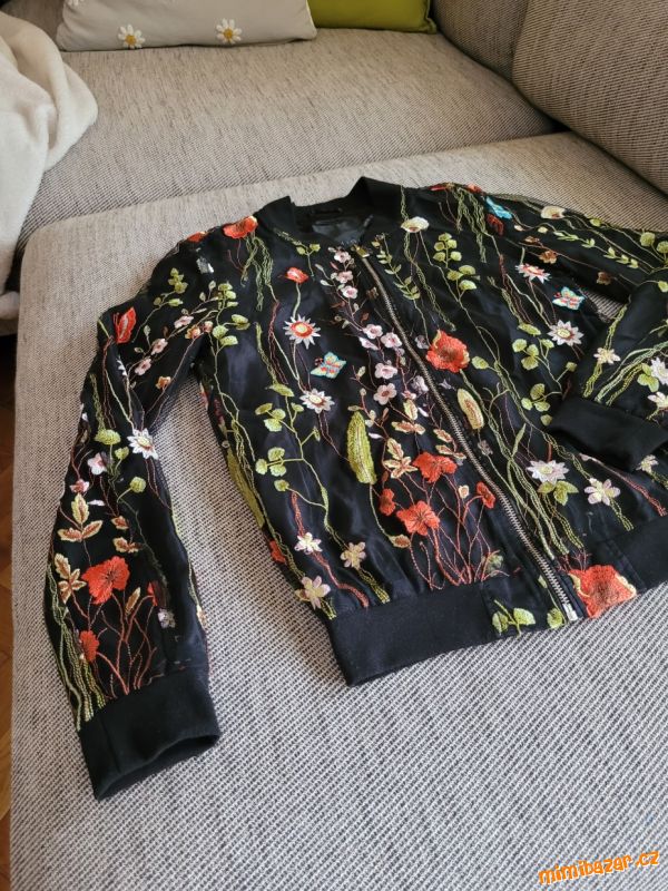 Dámská květinová bunda bomber