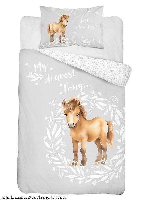 Bavlněné povlečení do postýlky Pony