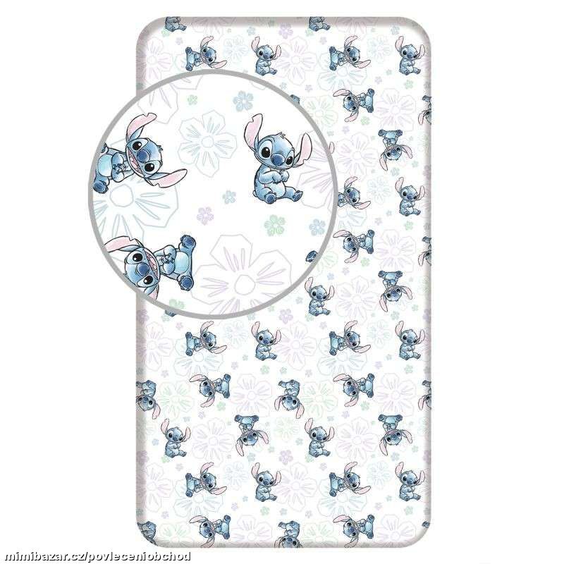 Dětské prostěradlo Lilo a Stitch Ohana White