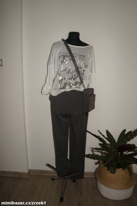 Vero Moda pohodlné pružné šedé kalhoty vel.S