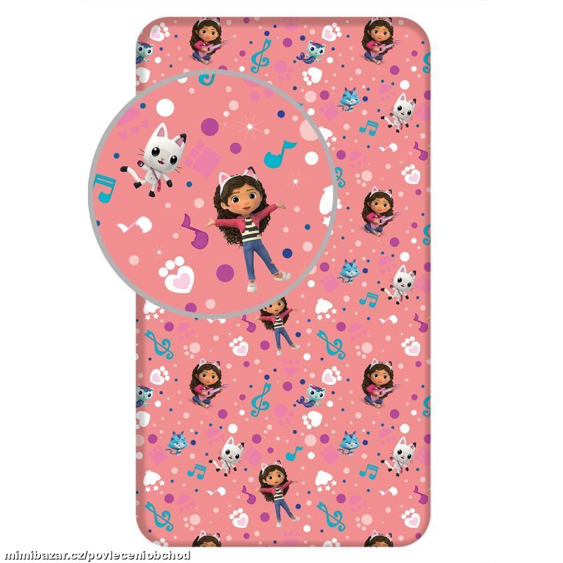 Dětské prostěradlo Gábinin kouzelný domek 90x200
