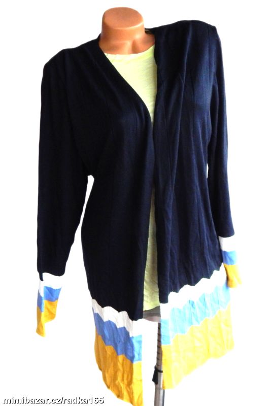 Tmavě modrý cardigan vel.52