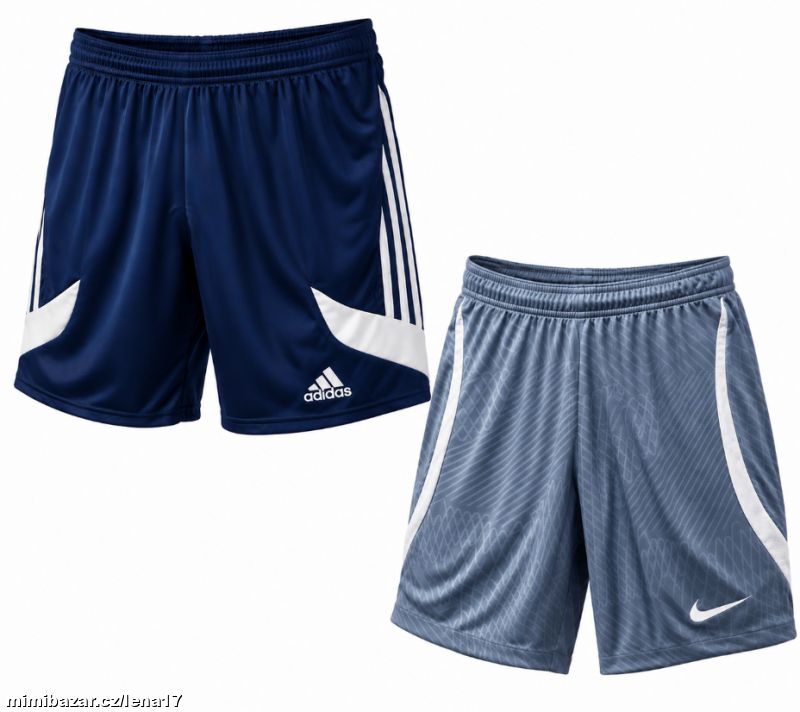 Nike Dri-FIT + Adidas-2 pánské šortky-vel. M