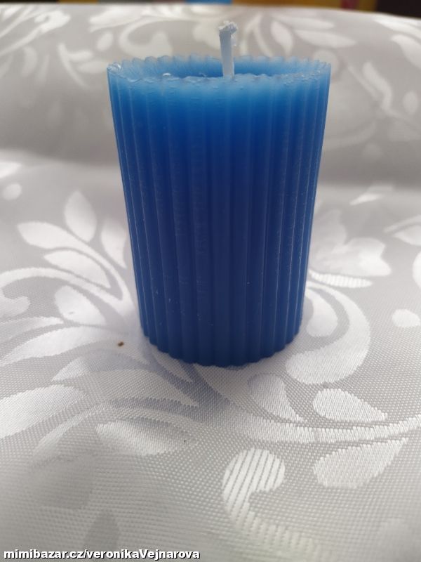 Svíčka domácí výroba modrá