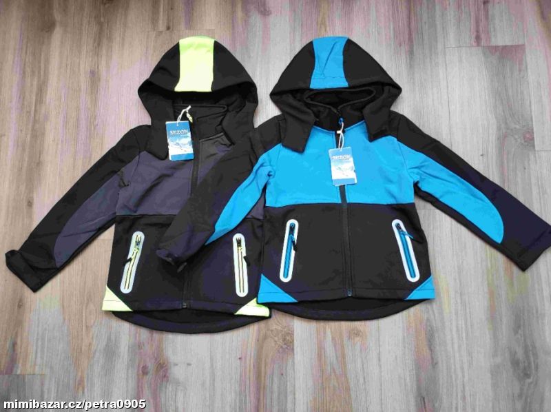 Softshellová jarní bunda 116, 122, 128, 134, 140, 146