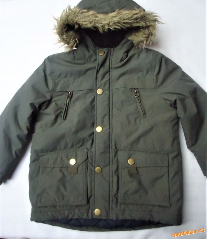 Khaki zimní bunda - párka
