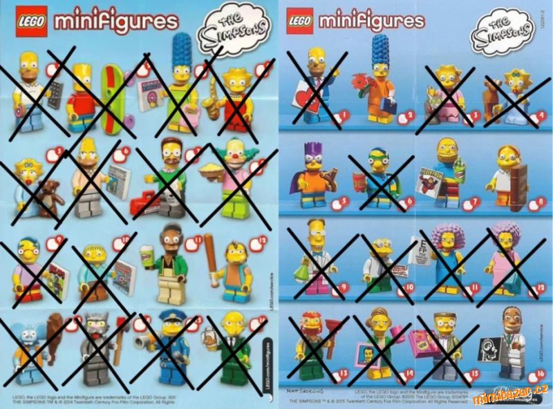 Koupím/vyměním Lego Simpsons - Simpsonovi figurky