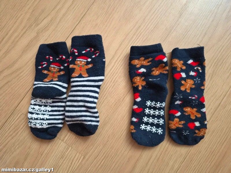 2x teplé ponožky - vánoce