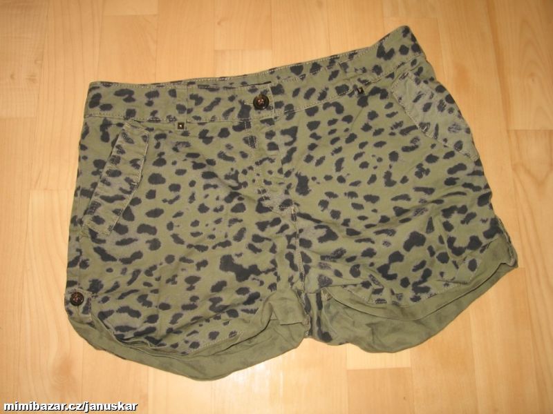 Dámské bavlněné khaki kraťasy / šortky H&M
