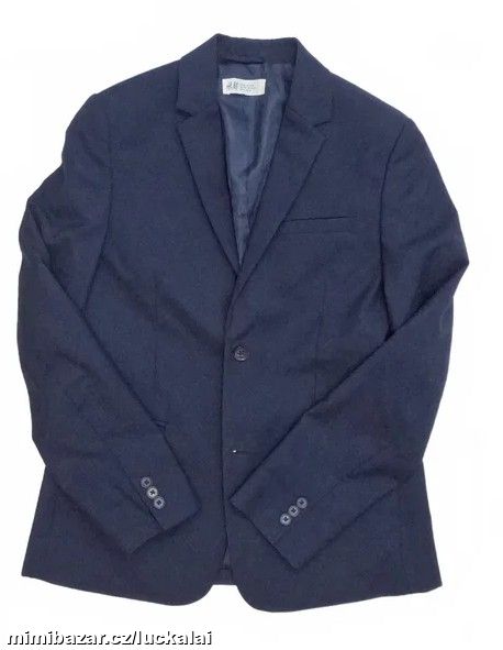 Tmavě modré společenské sako H&M