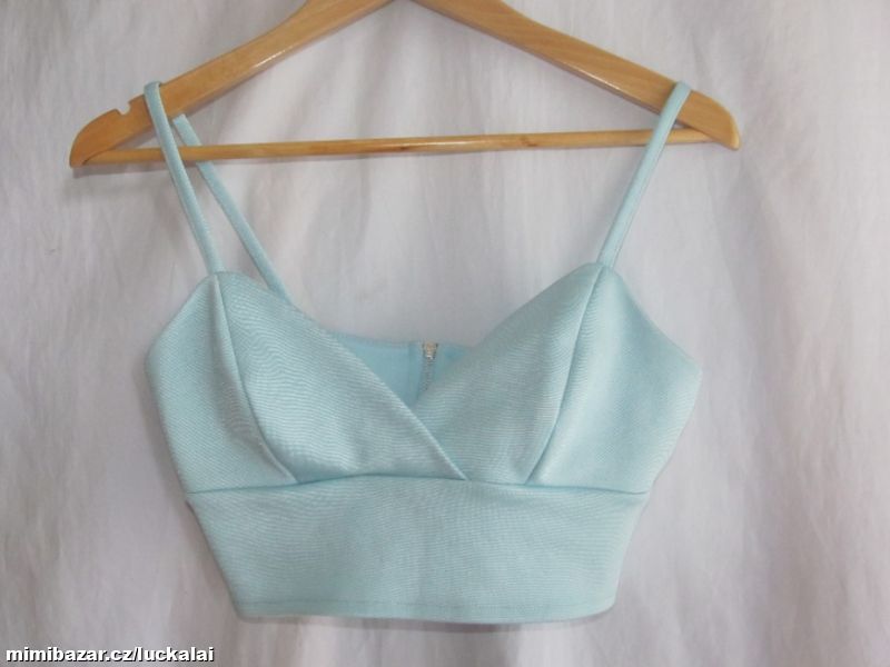 Světle modrý top, tílko Topshop 38