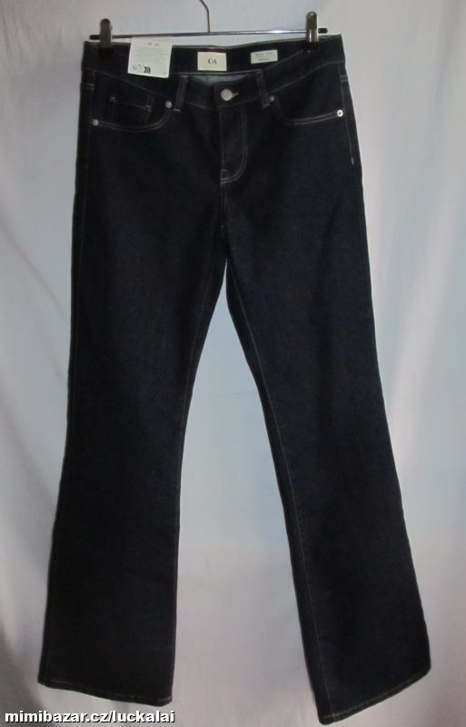 Riflové, džínové Bootcut kalhoty, C&A 38, nové