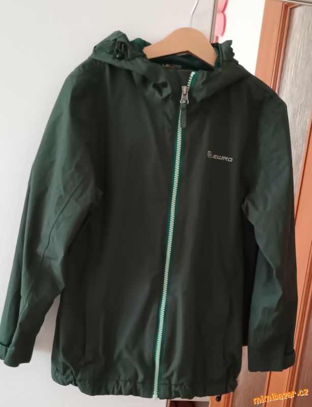 Nepromokavá khaki bunda Lewro vel.128/134