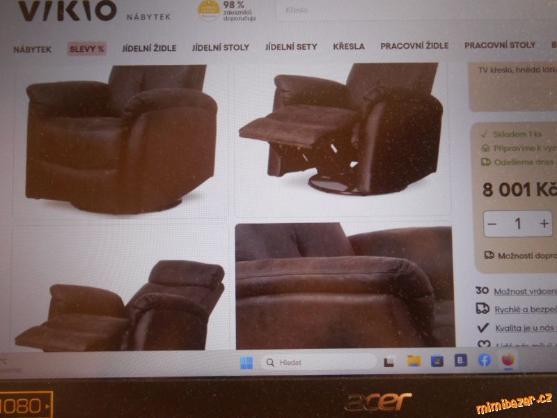 TV křeslo relaxační, polohovací