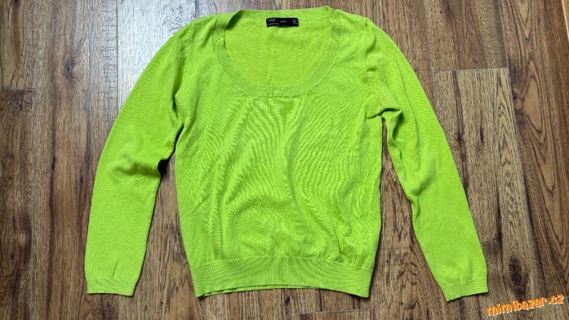 Neonově zelený svetřík Zara (vel. 40)