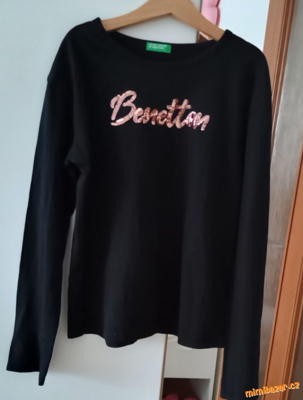 Bavlněné dívčí tričko Benetton
