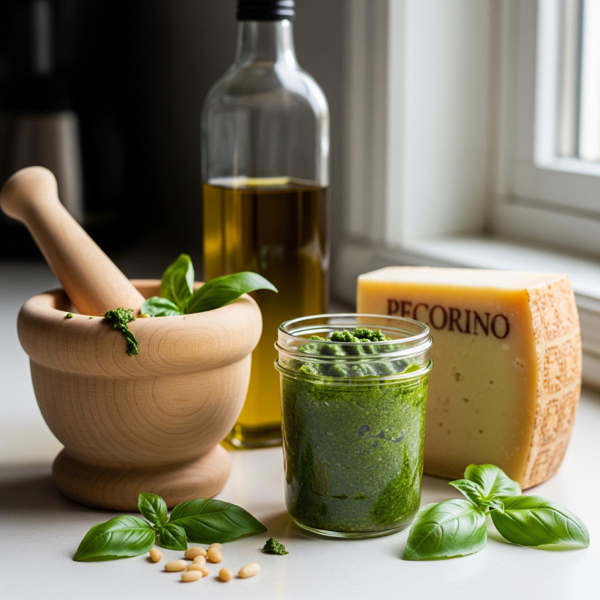 Bazalkové pesto: neodolatelná chuť Itálie, kterou si snadno připravíte doma.