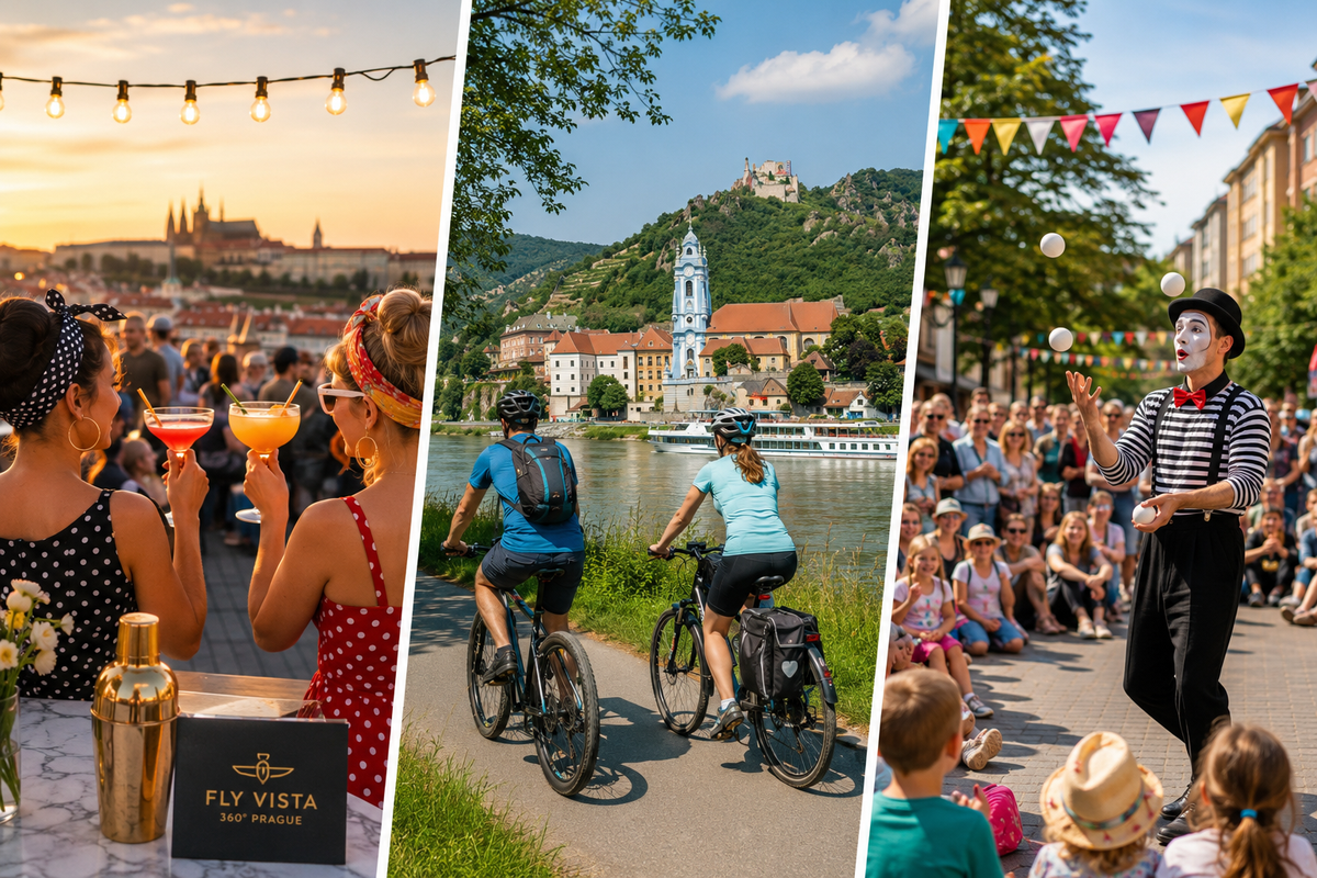 Léto klepe na dveře: Střešní retro party, cyklo ráj i živé ulice