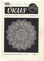 Pletená kulatá pokrývka průměr 25cm, jehlice č.4