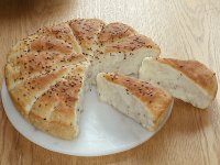 Jogurtové ¨rohlíky¨ se lněným semínkem z remosky